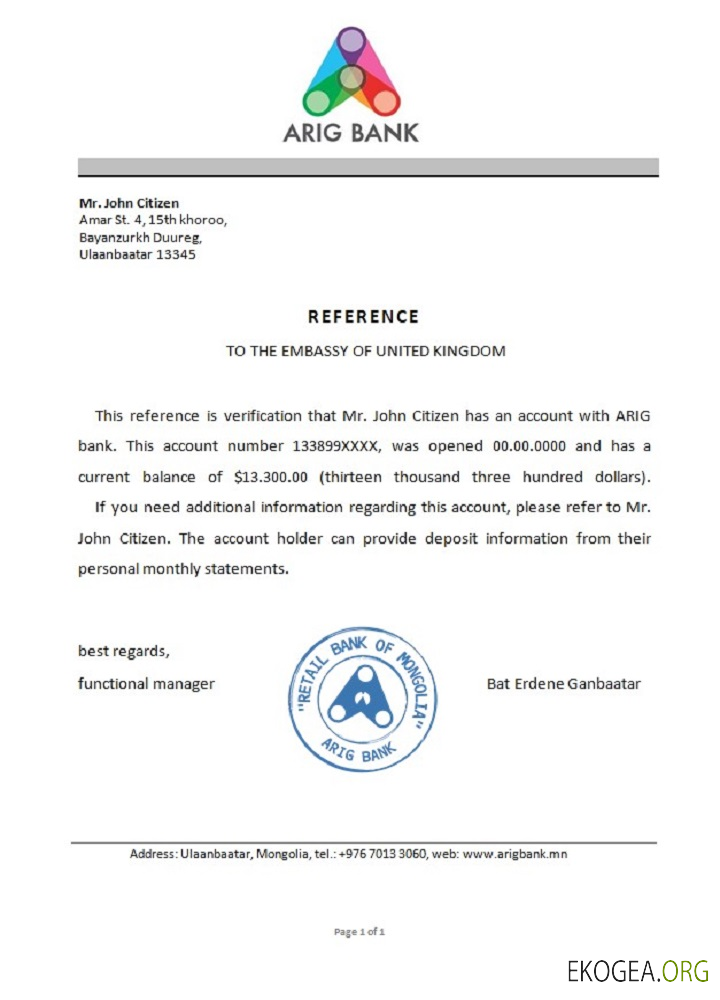 Mongolie , Arig bank , reference